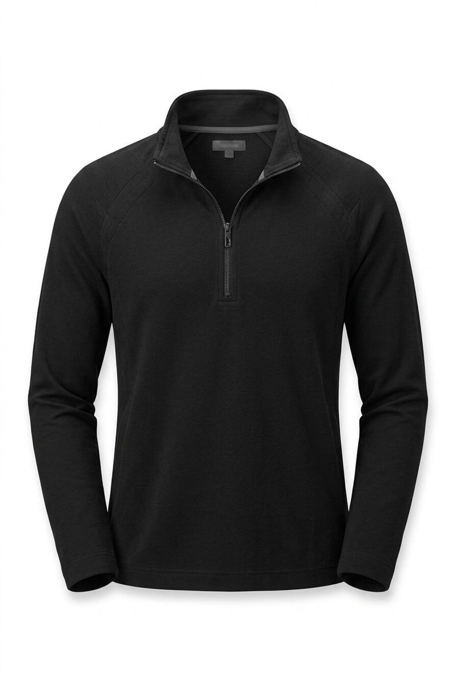 Tommy Bahama Mens XXL 1/4 Zip Pullover Jacket Black Sweatshirt Casual Knit